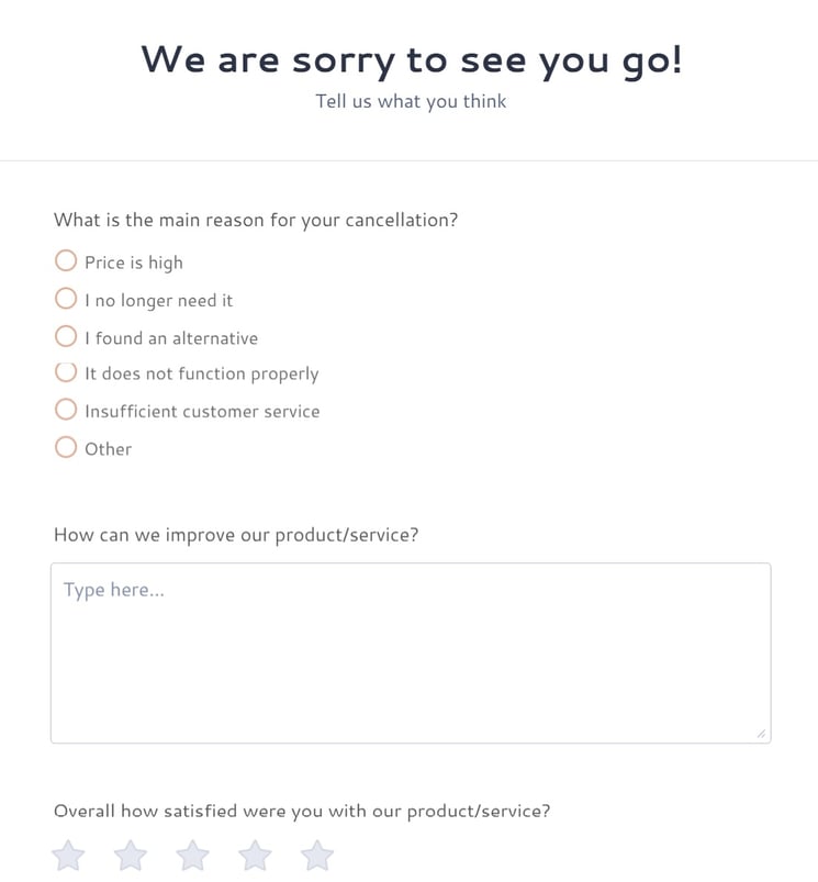 Customer-Churn-Survey-Jotform-Form-Builder