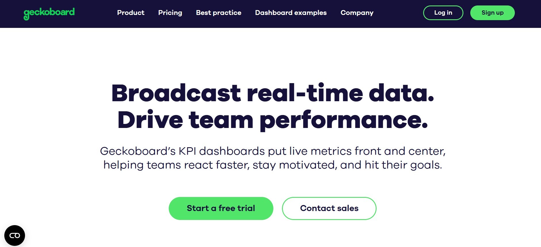 Geckoboard Homepage
