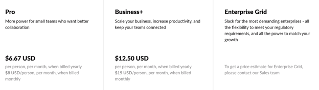 Slack’s pricing system