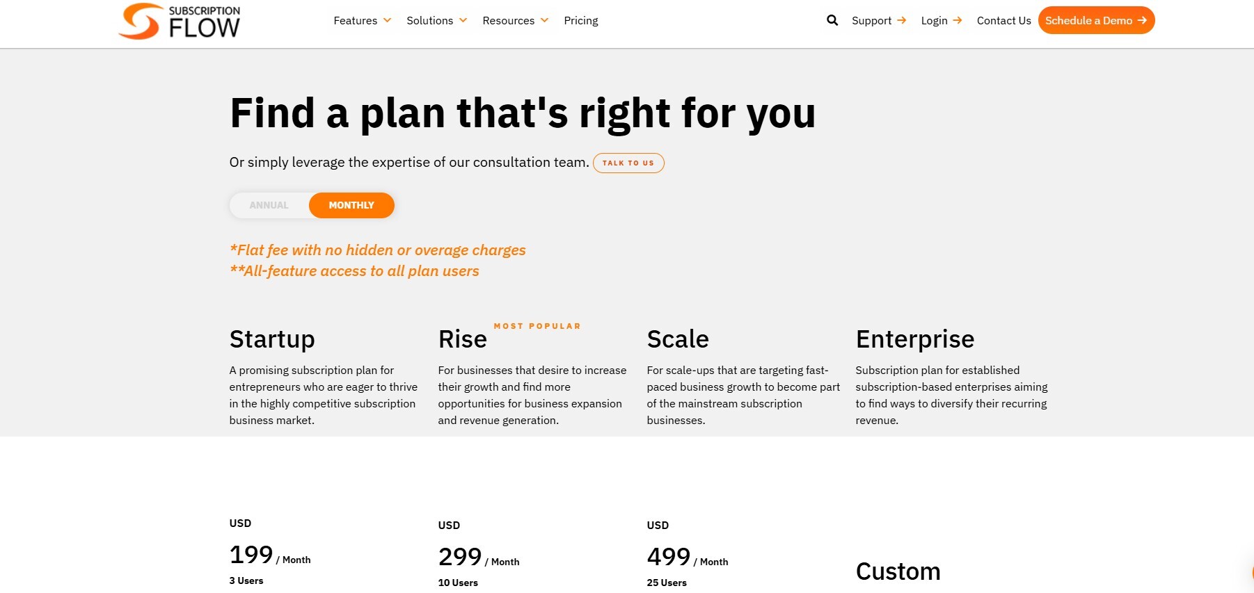 SubscriptionFlow pricing