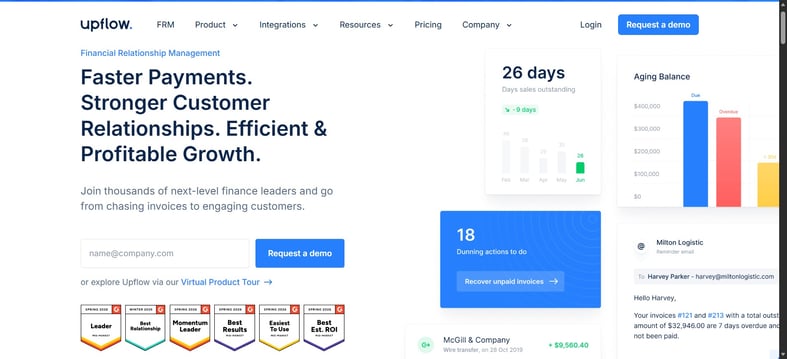 Upflow homepage