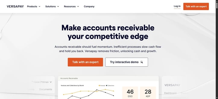 Versapay - homepage