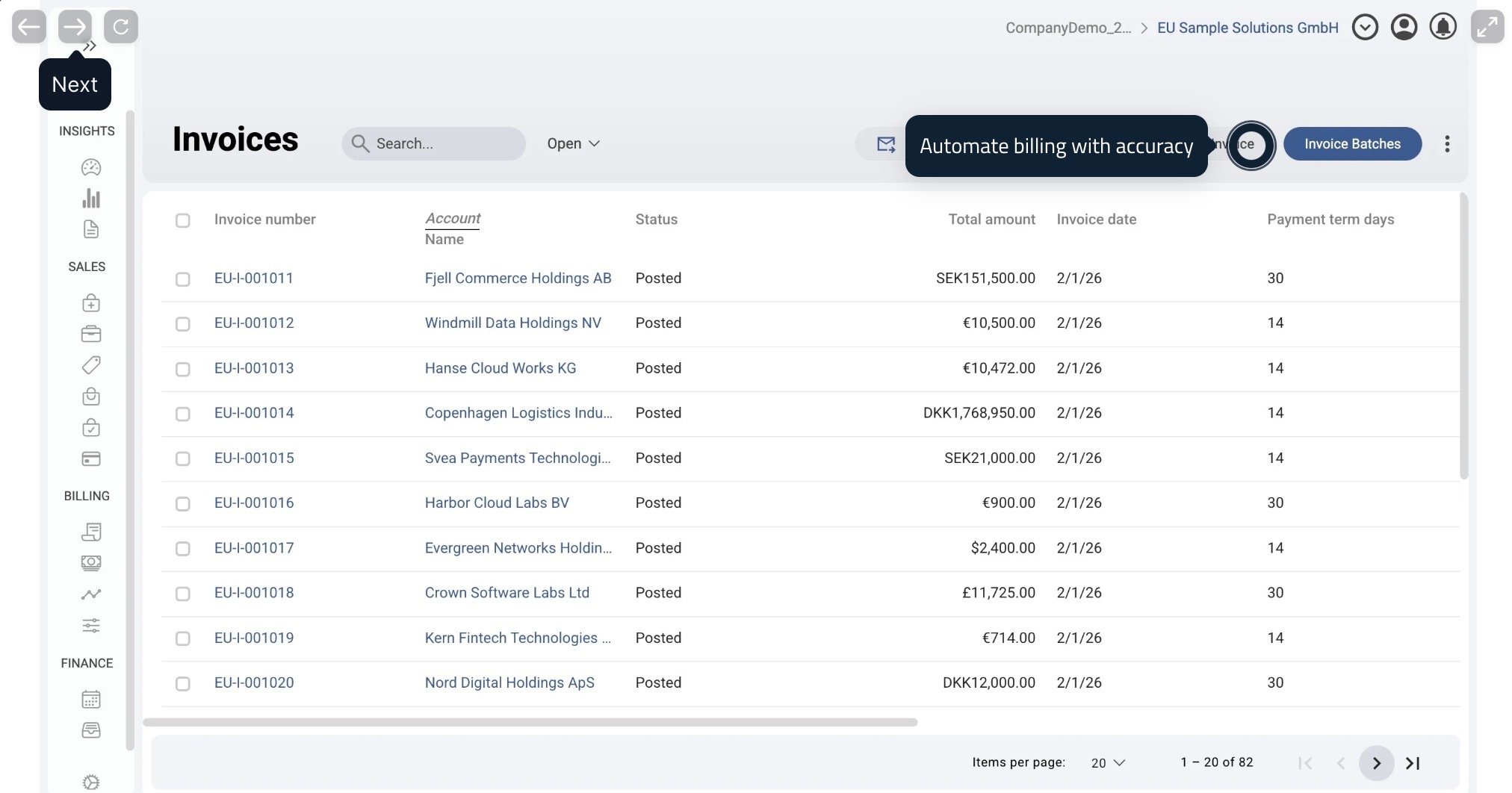 Younium automated invoicing