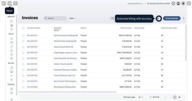 invoices dashboard