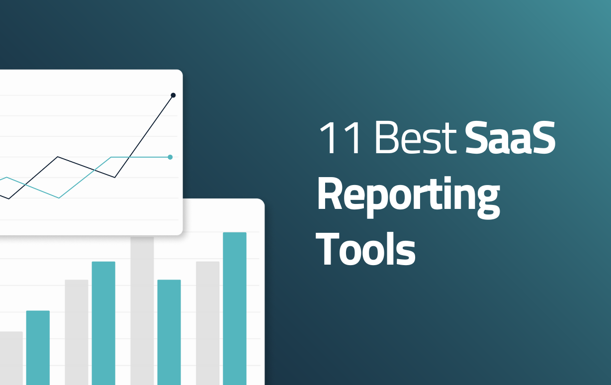 SaaS reporting tools cover graphic